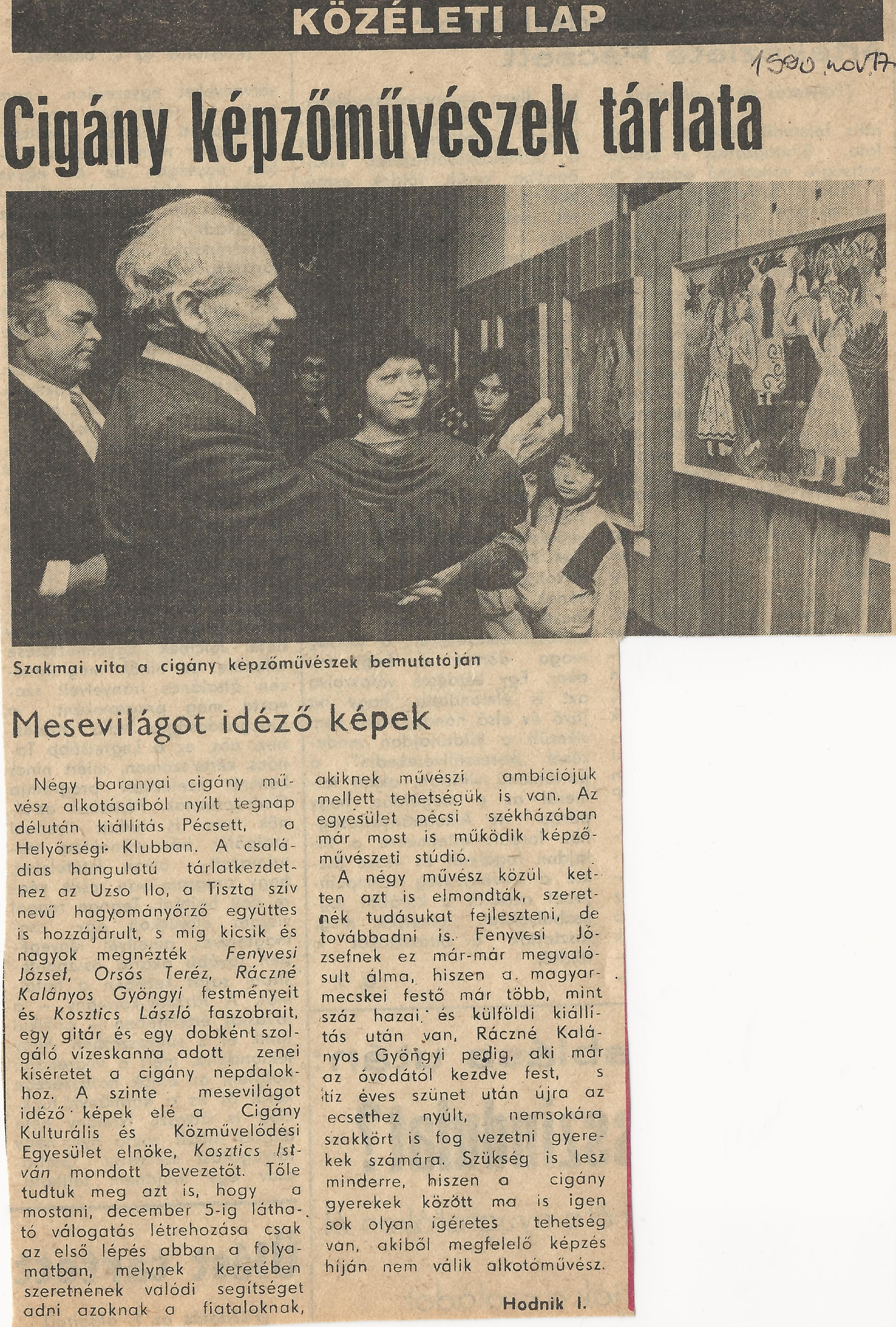 Cigány Képzőművészek Tárlata