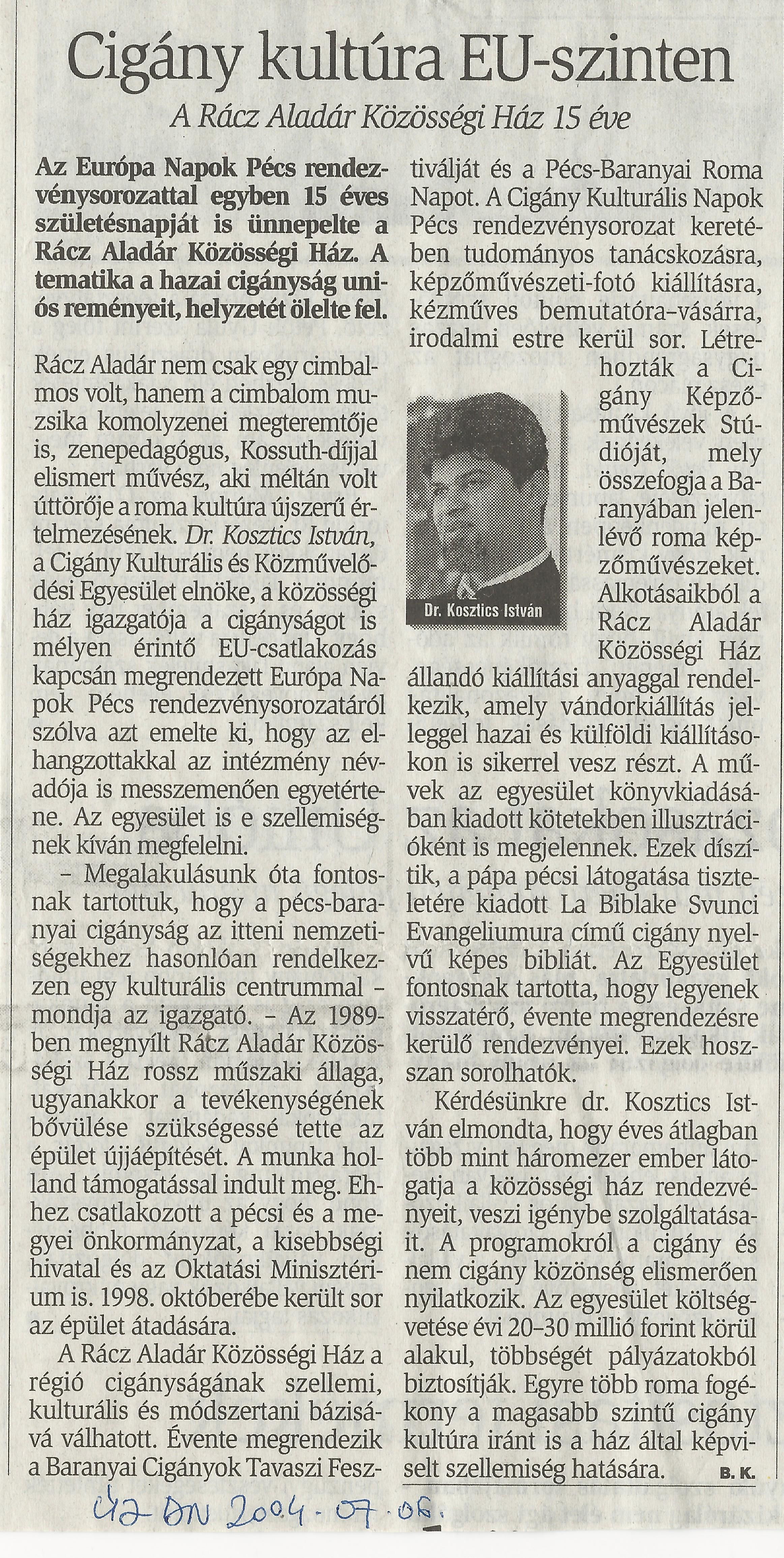 Cigány kultúra EU-szinten