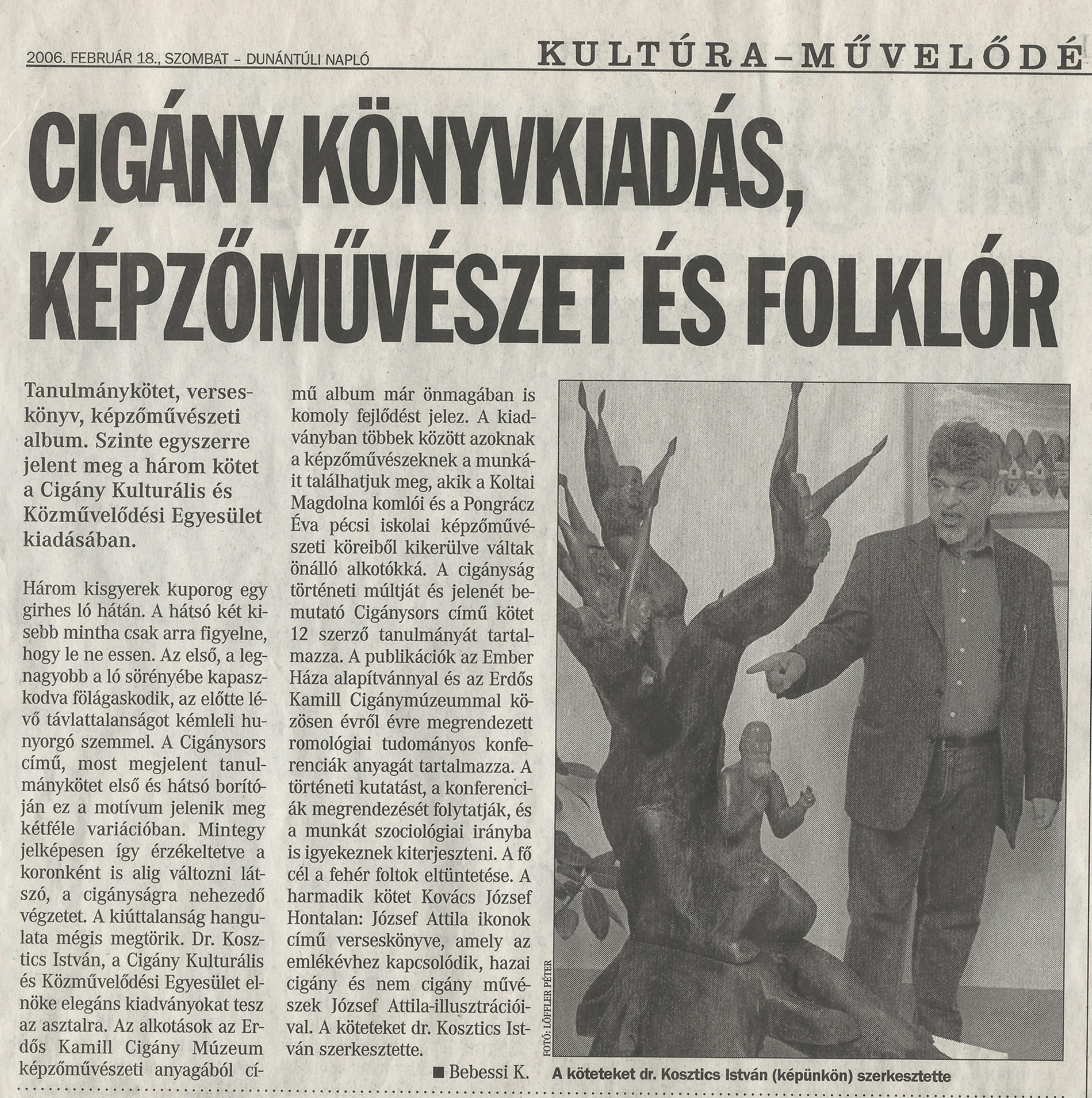 Cigány könyvkiadás, képzőművészet és folklór