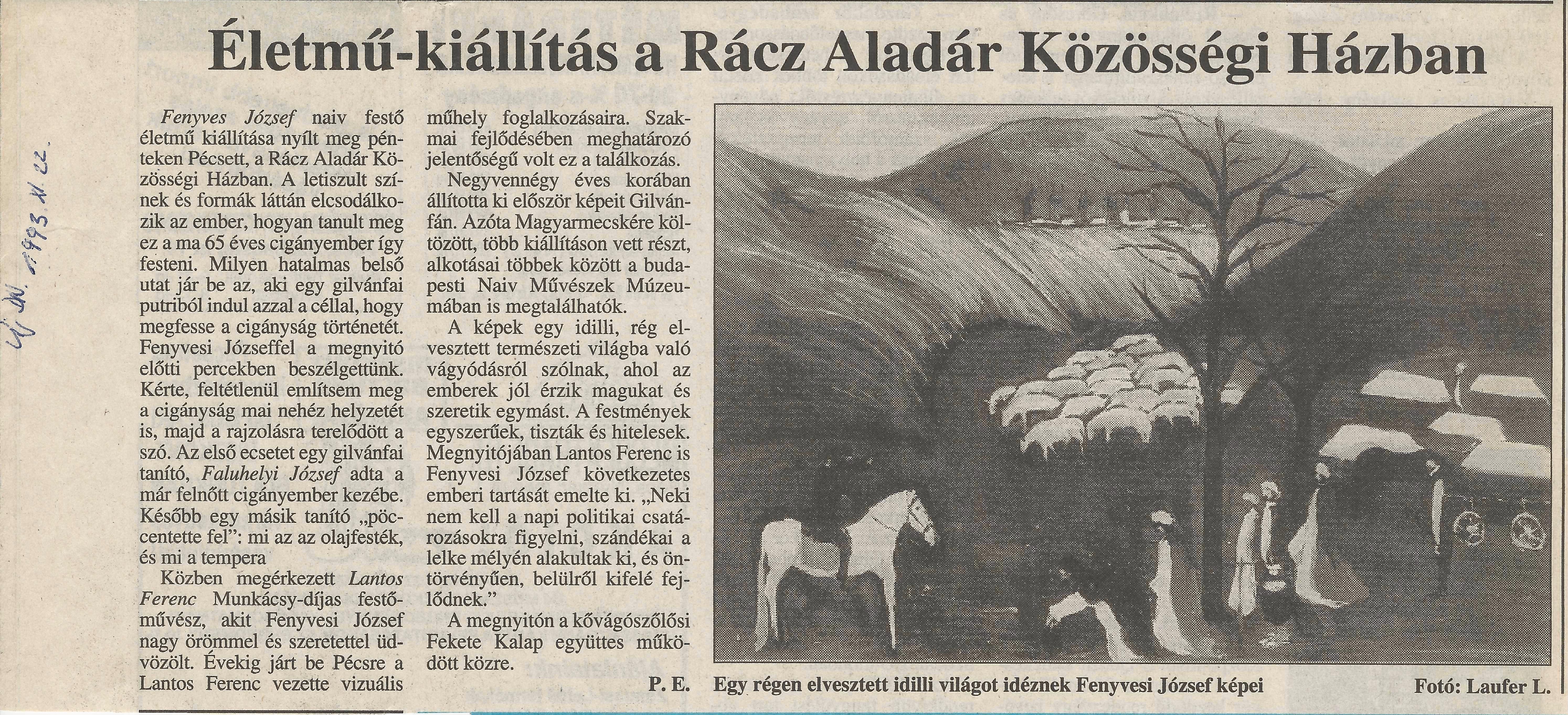 Életmű - kiállítás a Rácz Aladár Közösségi Házban