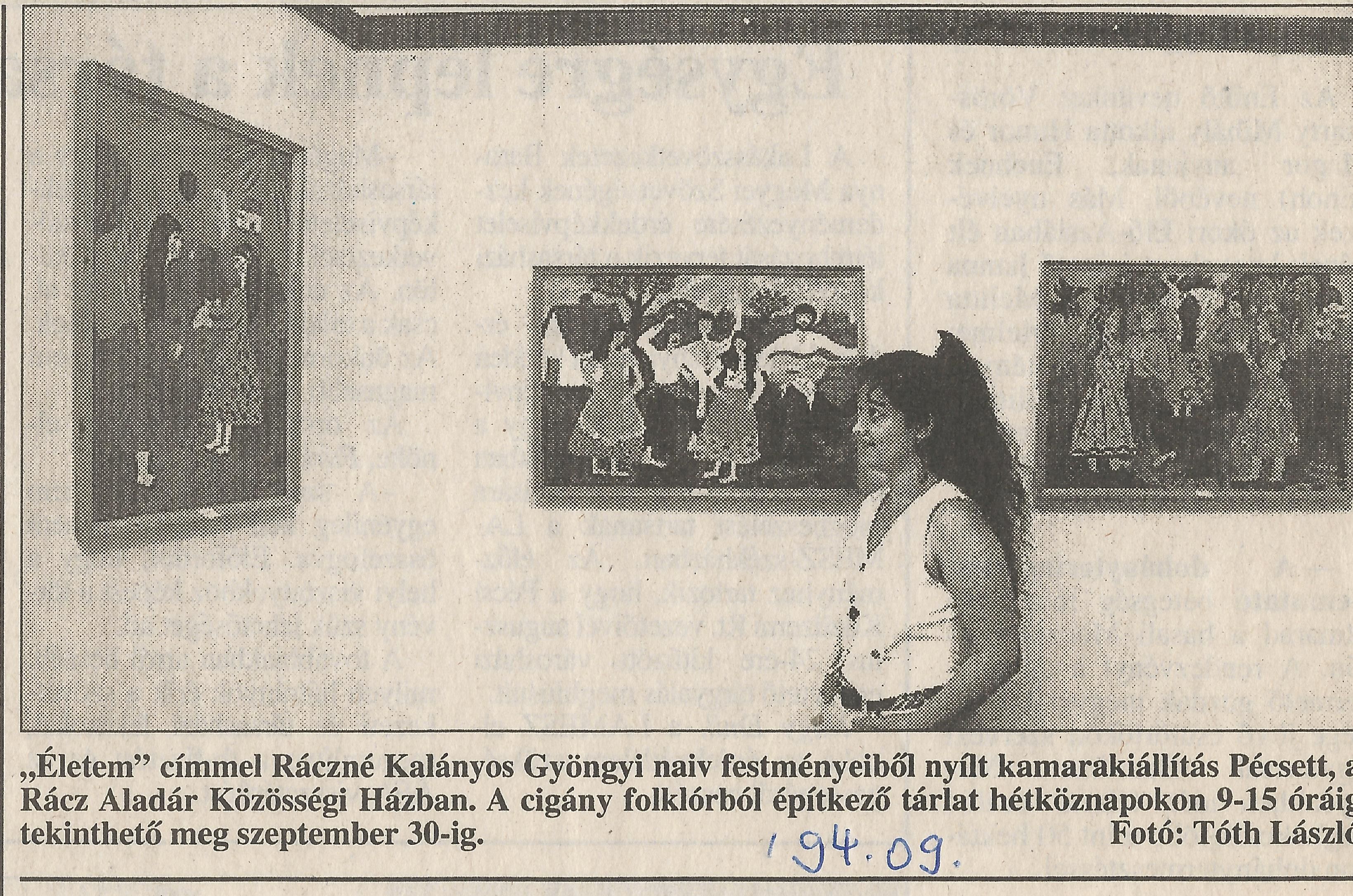 "Életem" c. kiállítás Ráczné Kalányos Gyöngyi festményeiből
