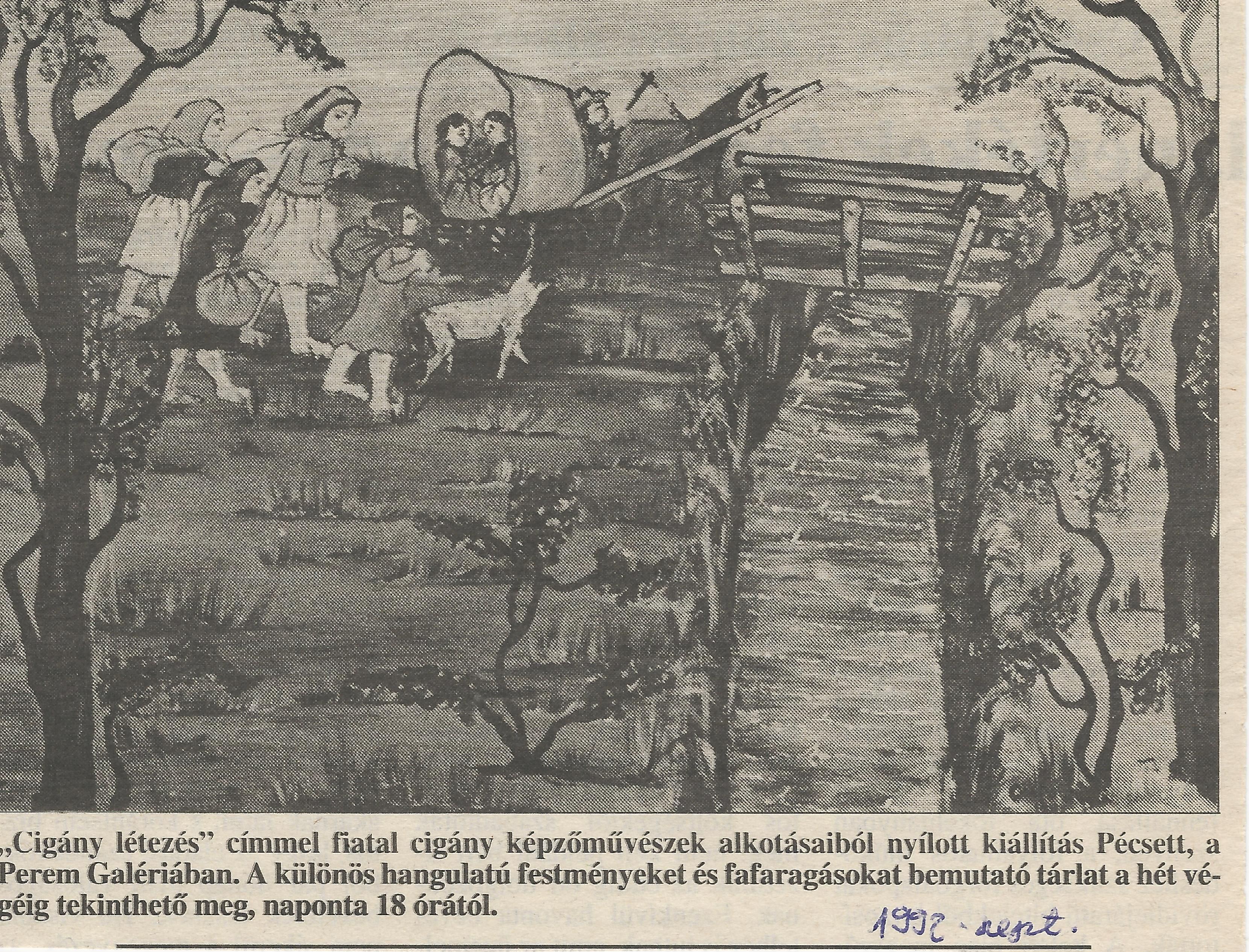 "Cigány létezés" c. kiállítás fiatal cigány képzőművészek alkotásaiból