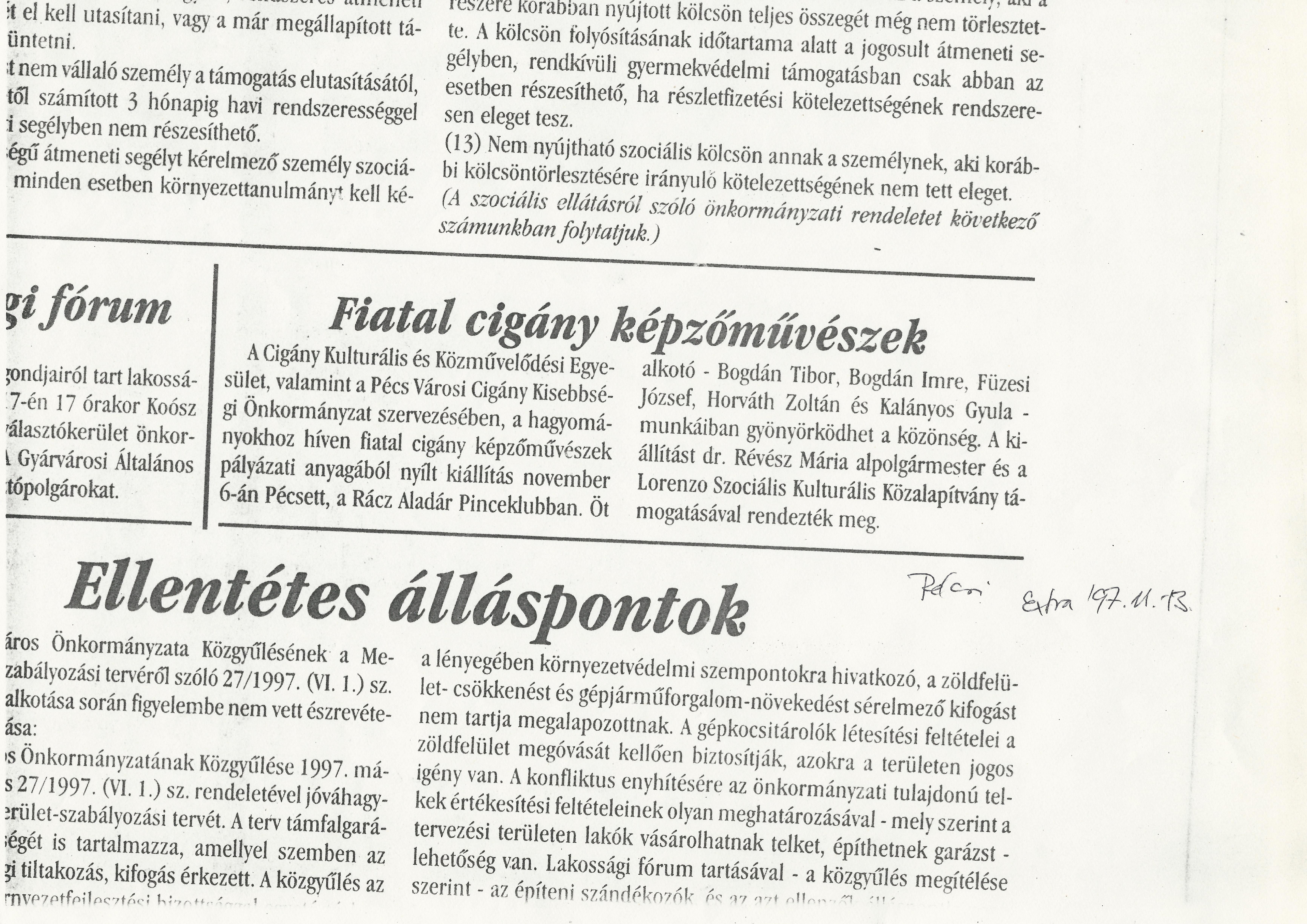 Fiatal cigány képzőművészek kiállítása