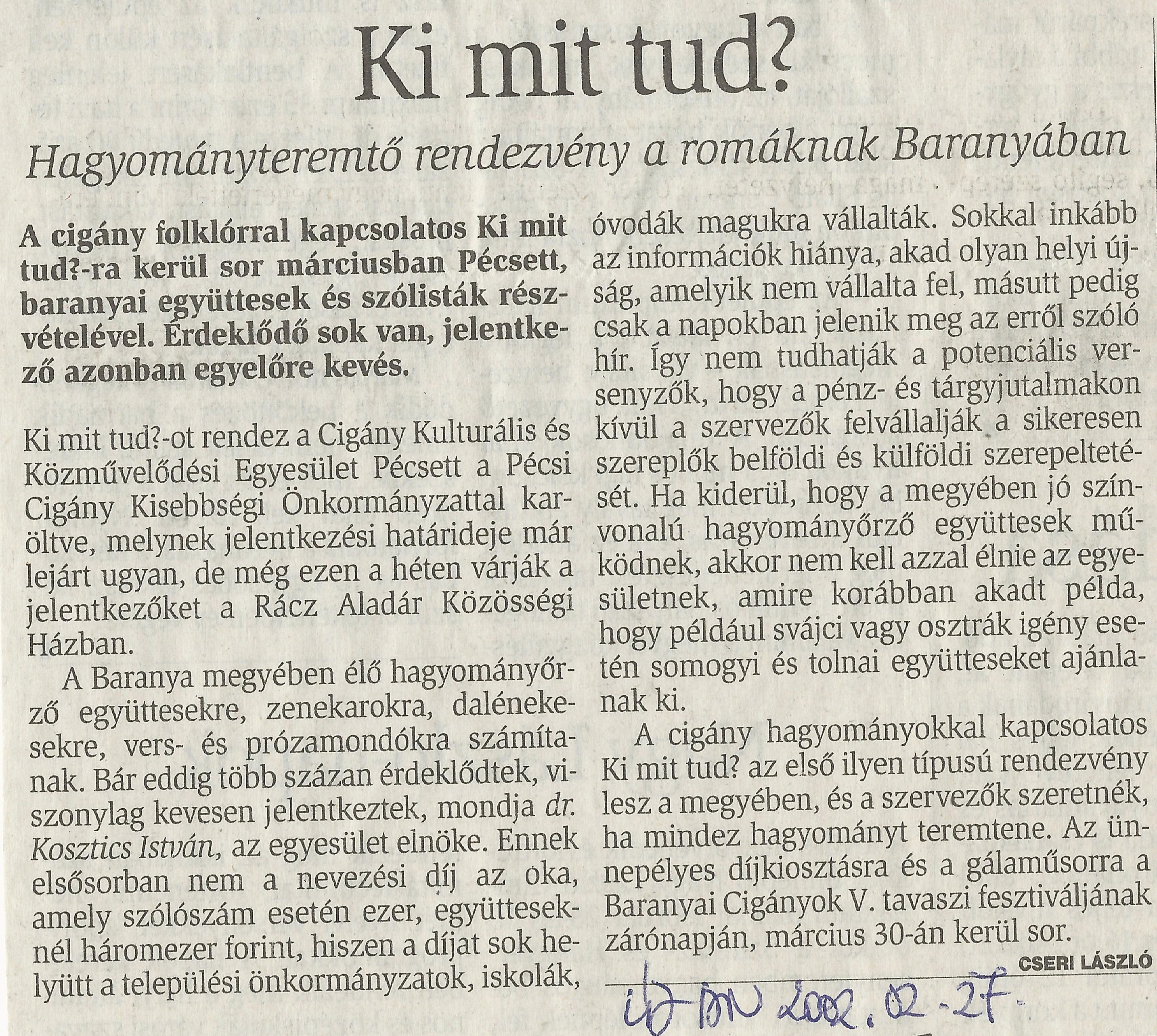 Cigány folklórral kapcsolatos Ki Mit Tud?