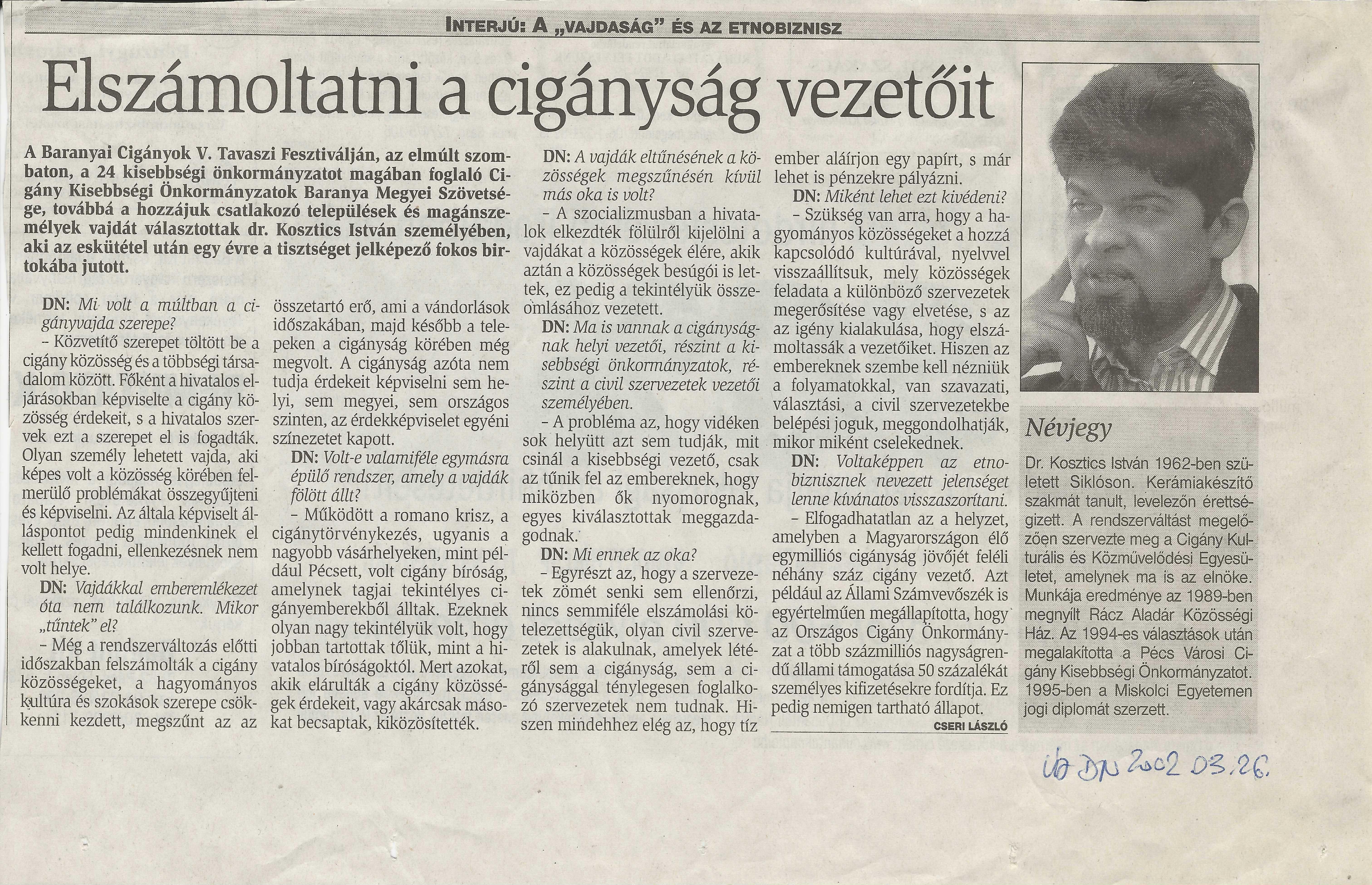 Elszámoltatni a cigányság vezetőit