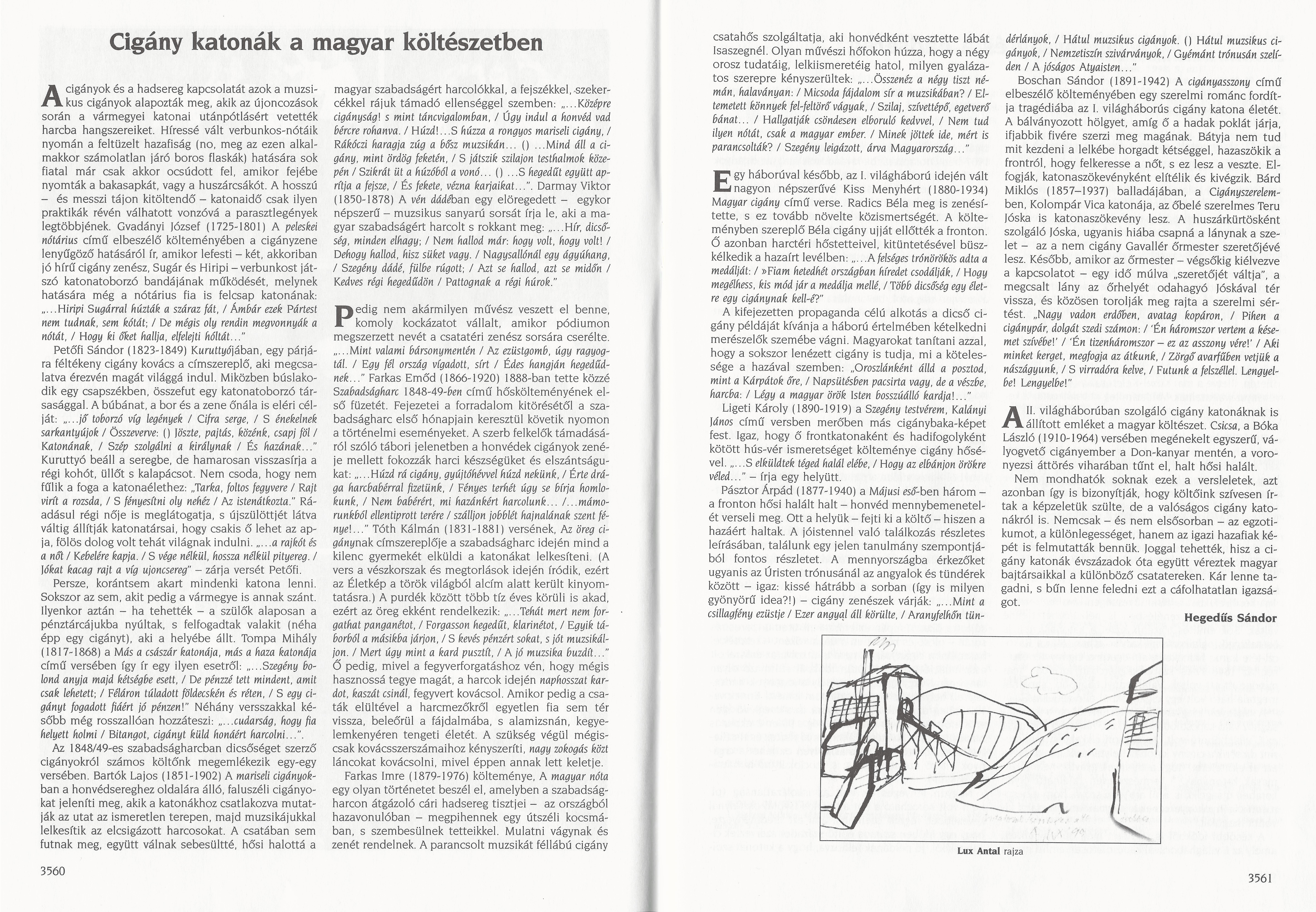 Cigány katonák a magyar költészetben