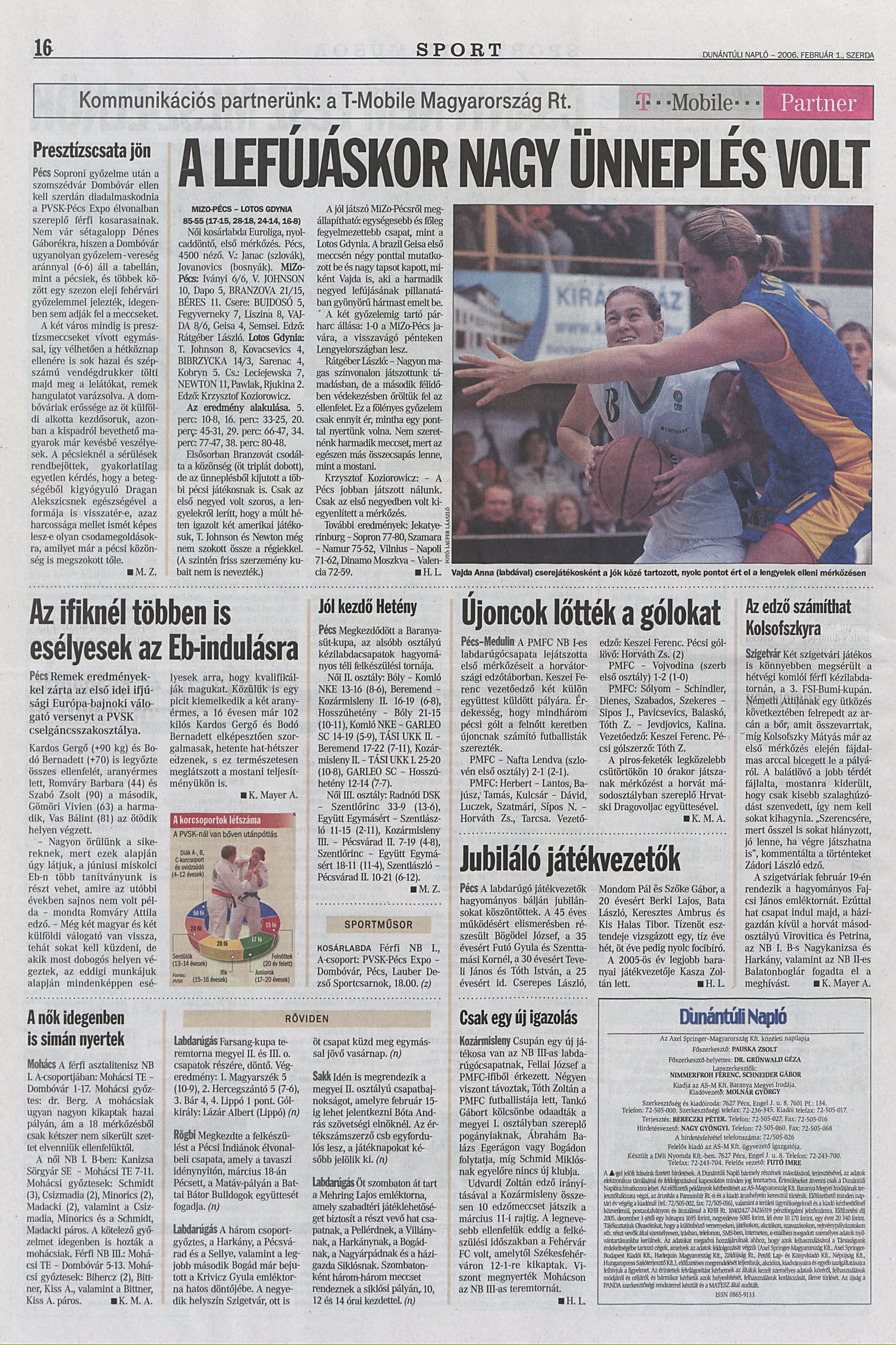 MiZo-Pécs - Lotos Gdynia 85-55