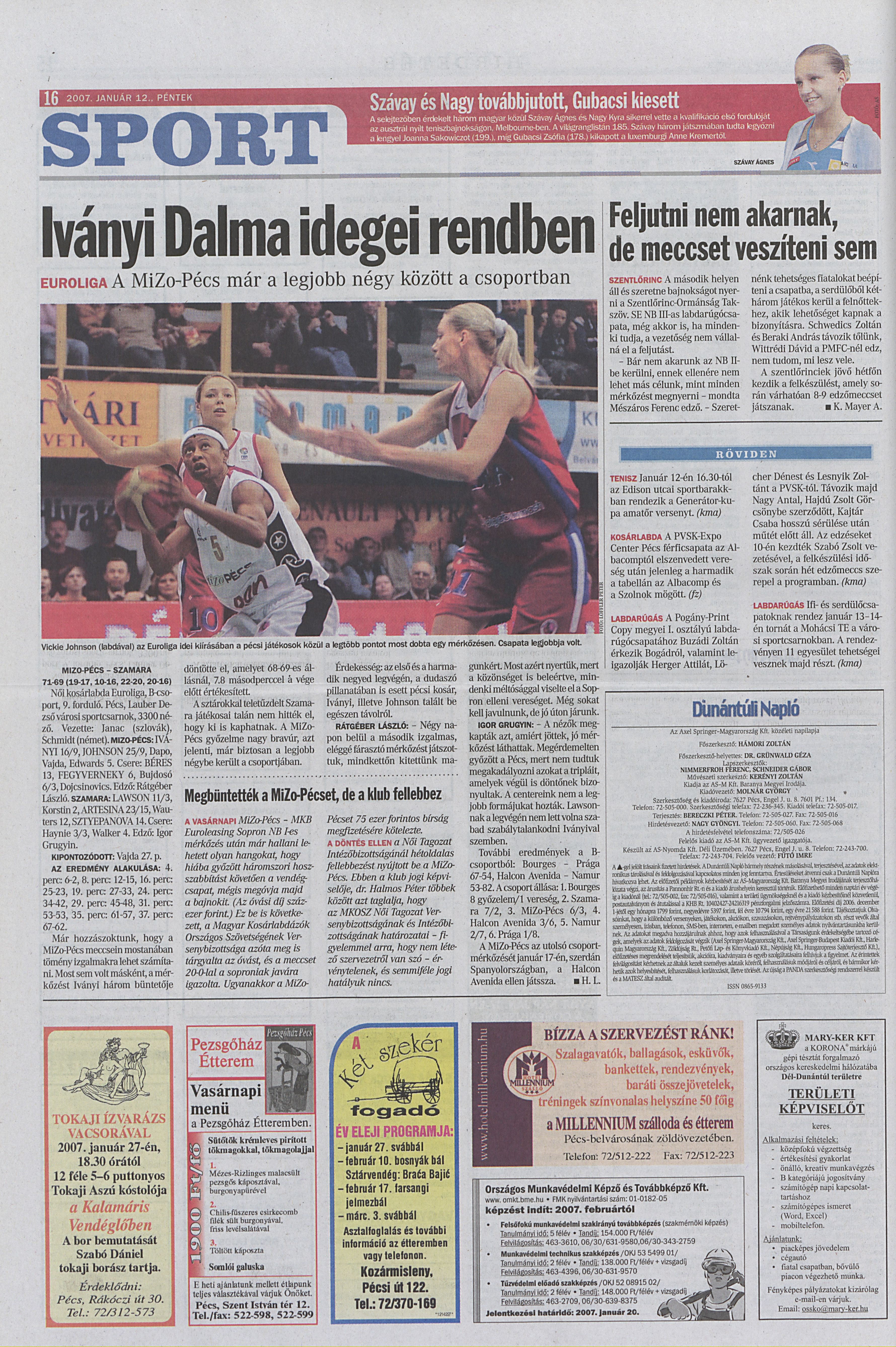 MiZo-Pécs 2010 - Szamara 71-69