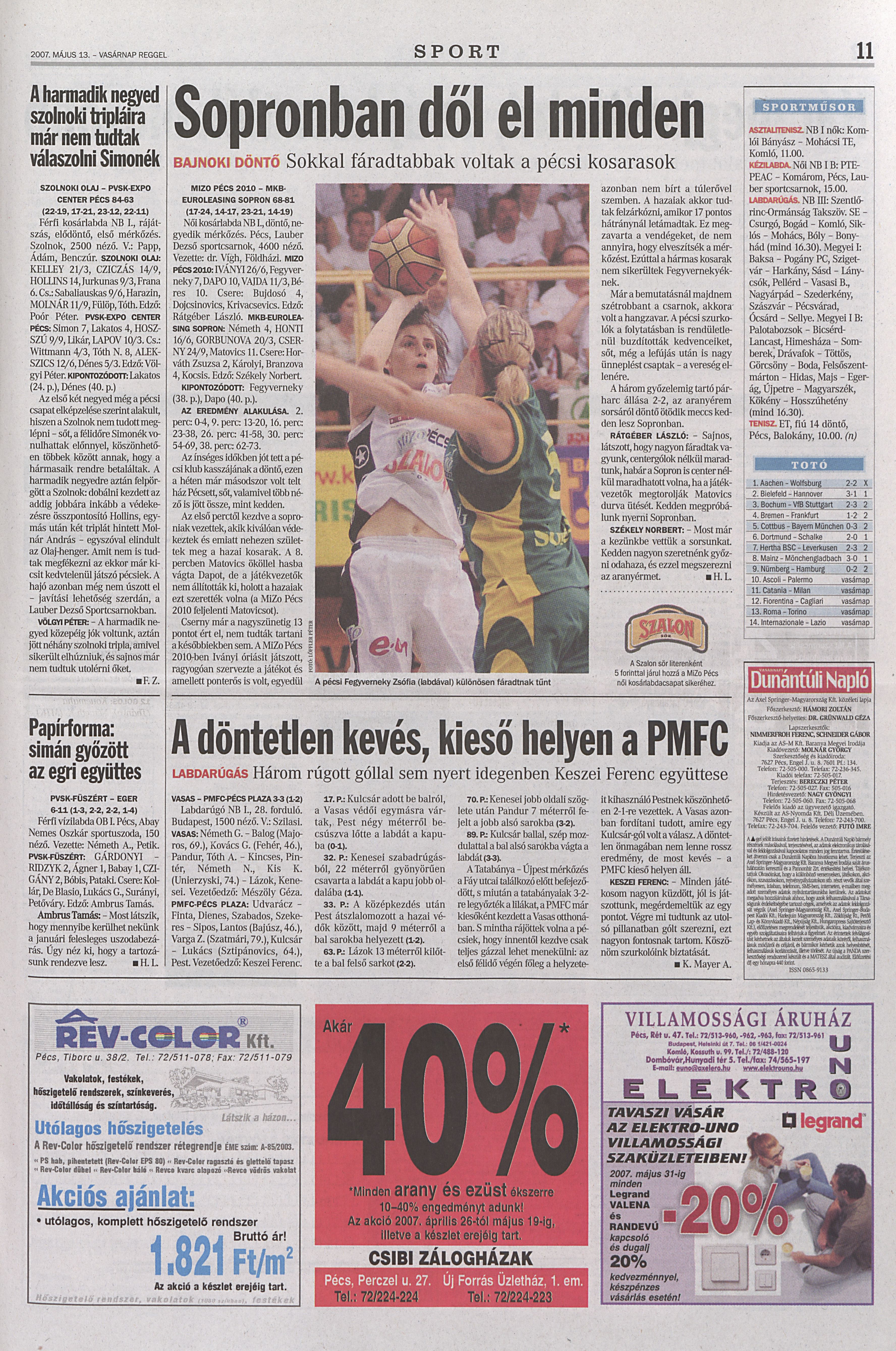 Mizo-Pécsi VSK - Sopron 68-81